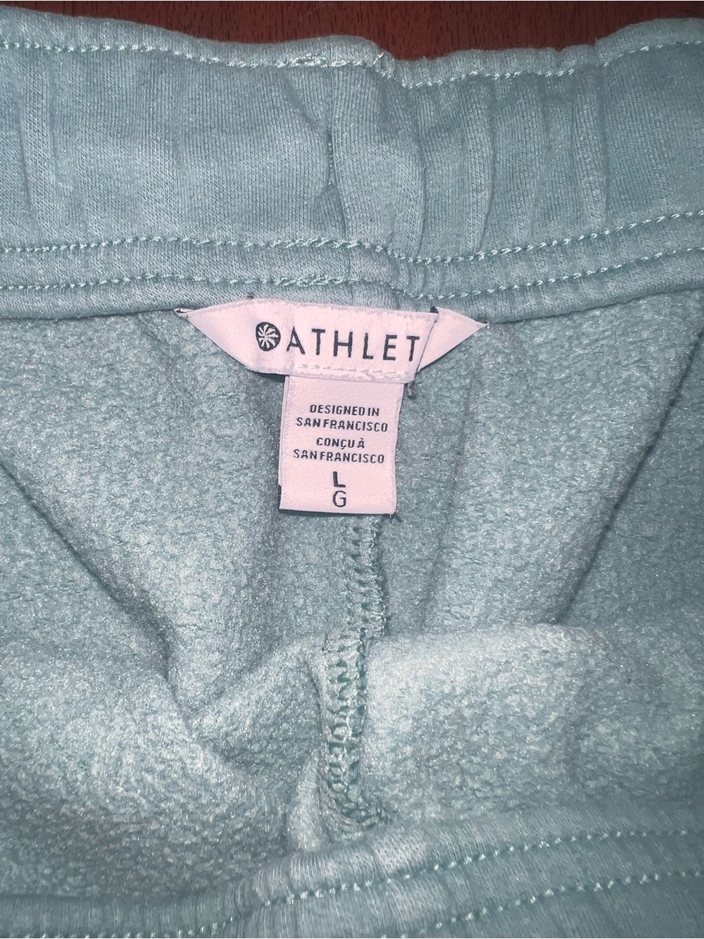 Athleta Light Mint Cozy Fleece Sweatpants - Picture 2 of 5